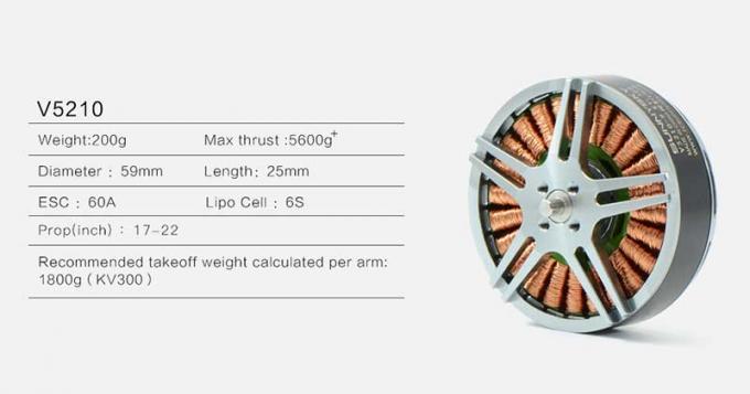 Động cơ máy bay không người lái nâng hạng nặng trên không 300KV Điện cơ không chải hiệu suất cao 0