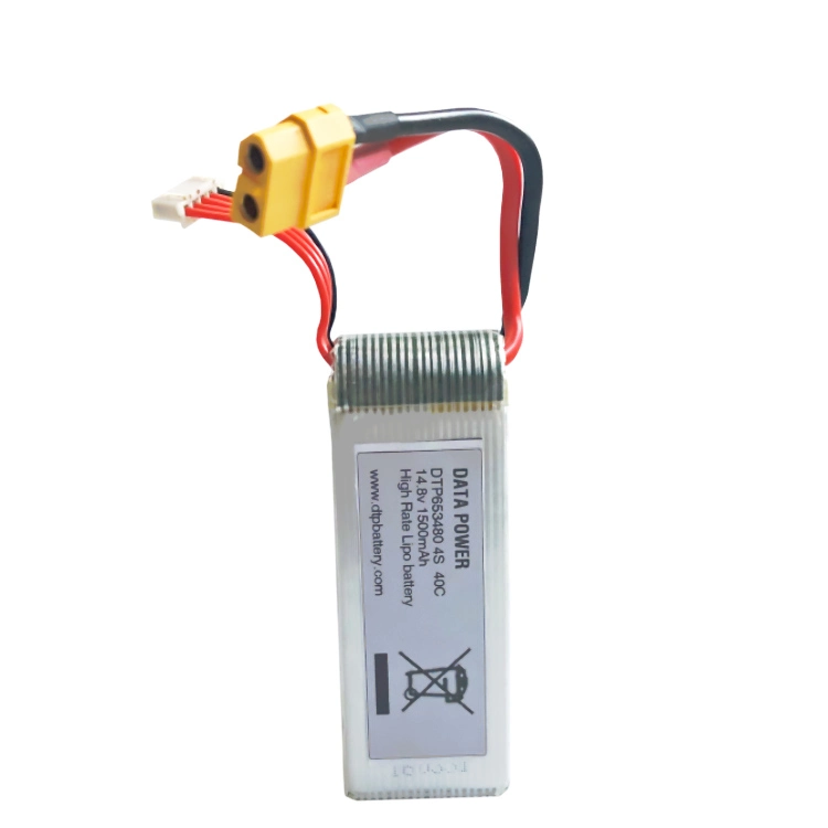 14.8V Drone Power Module 1500mAh 40c Drone pin lithium Dtp 653480-4s 1