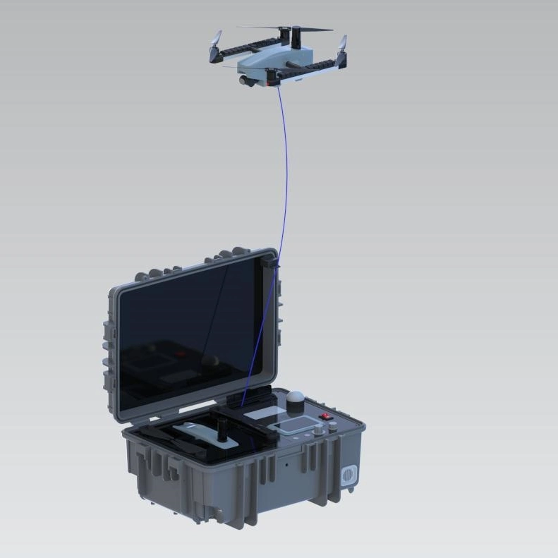 Ánh sáng máy bay không người lái MYUAV bằng cáp dây chuyền cung cấp điện liên tục 24 giờ cho ánh sáng khẩn cấp 2
