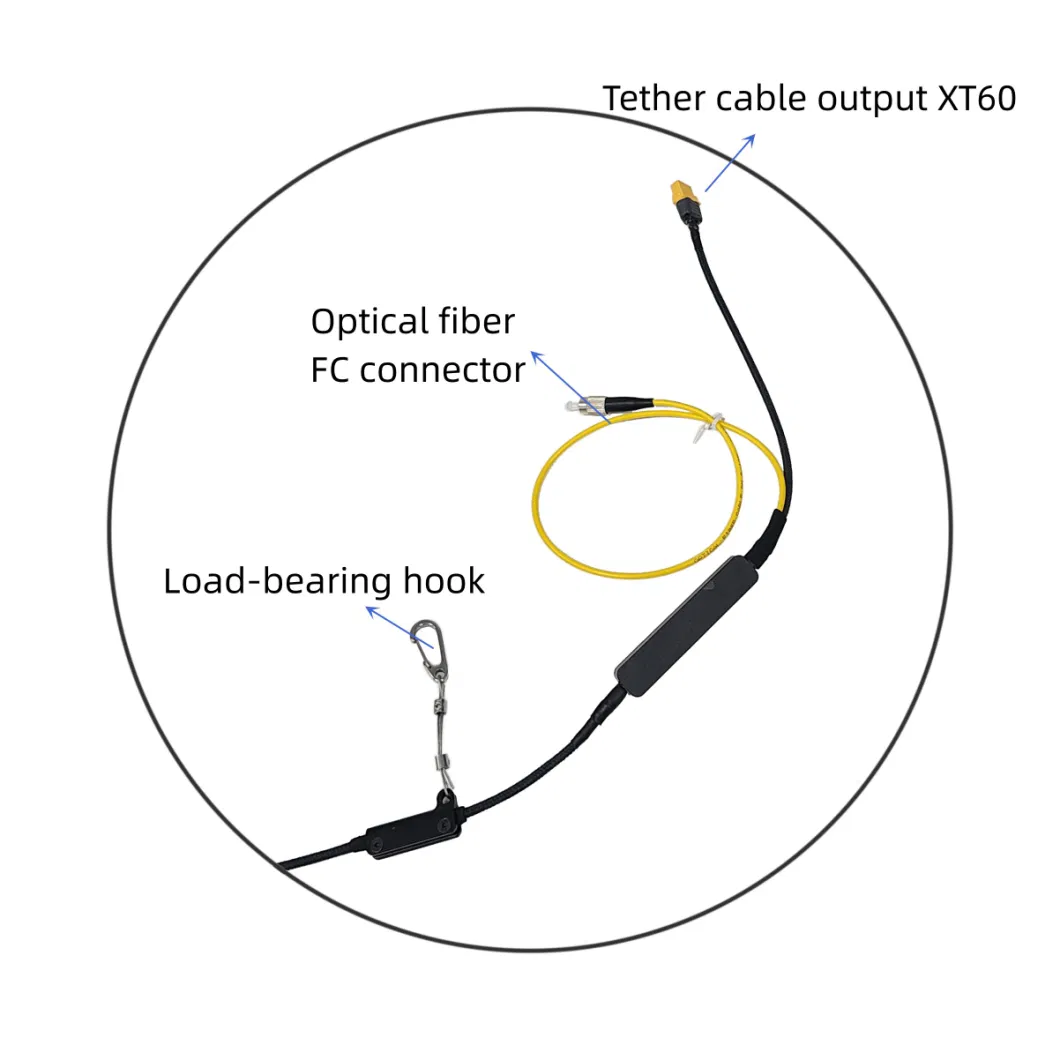 Nhà máy điện MYUAV Tether cho Mtow 55kg 220m Cable Auto Reel 4