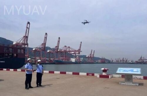 tin tức mới nhất về công ty Kiểm tra trên không của MYUAV giúp cải thiện chất lượng và hiệu quả thực thi luật giao thông cảng Lianyungang