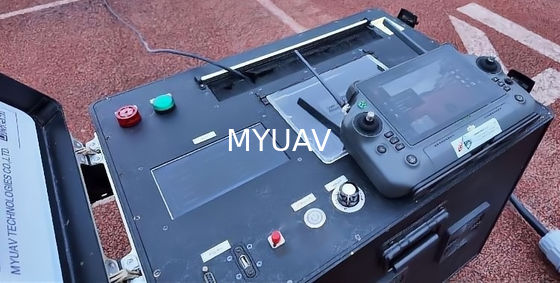 Trạm máy bay không người lái nhẹ bền gắn liền với hỗ trợ chân ba hoặc cột đậu Max 100m Tether Length CE /